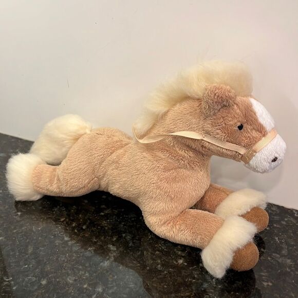 Gund Horse Plush Tan Fanning Pony Fuzzy Mane Tail Realistic Beige Soft 12" - Picture 1 of 7